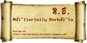 Müllerleily Borbála névjegykártya
